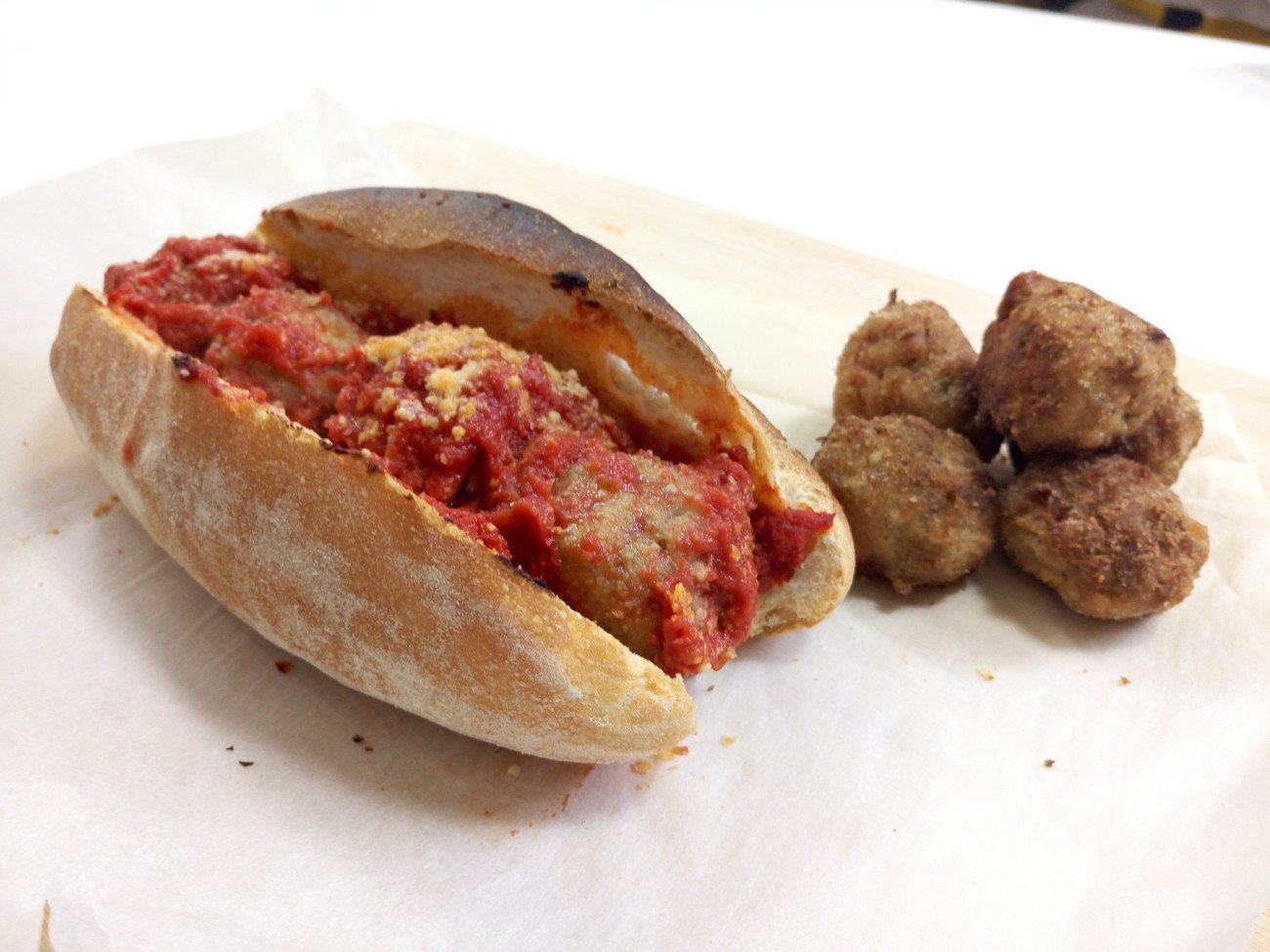 Meatball sandwich sub – Pan con albondigas
