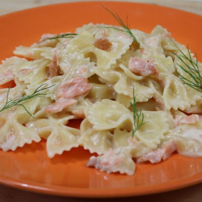 Pasta con salmón