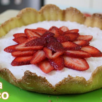 tarta de fresas y yogurt
