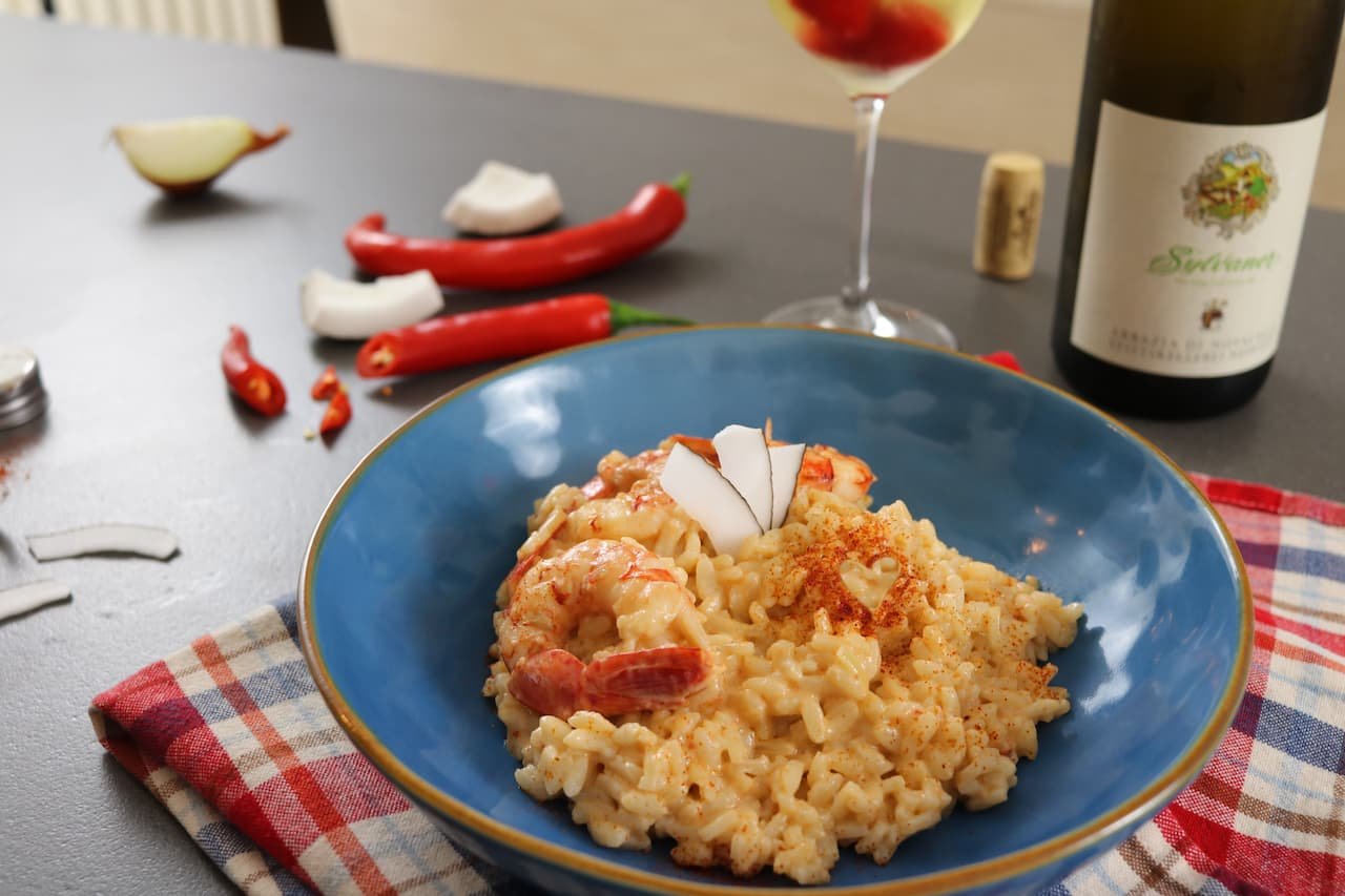 Risotto gambas y coco – la receta de los enamorados