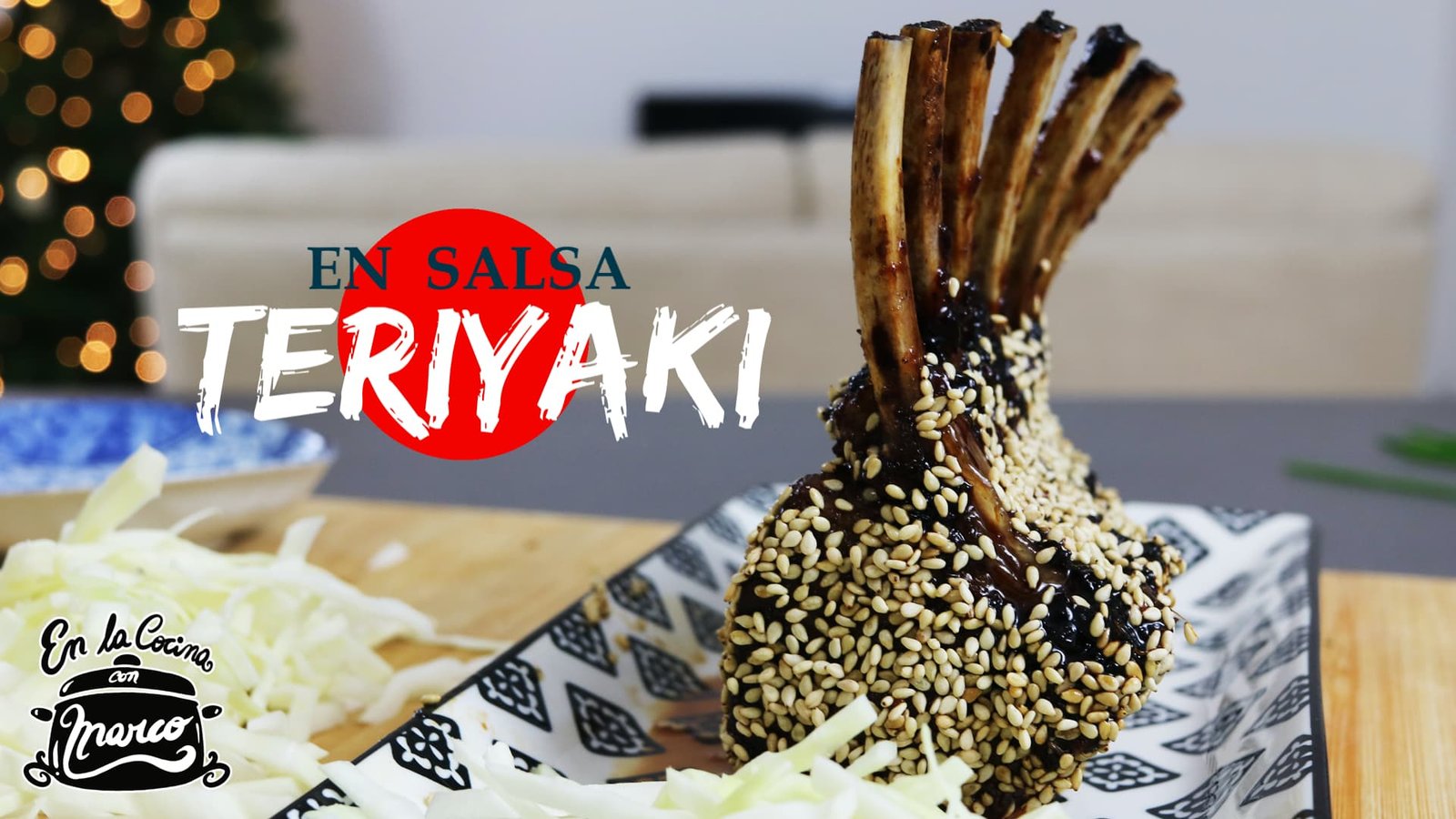 Costillas de cordero en salsa teriyaki