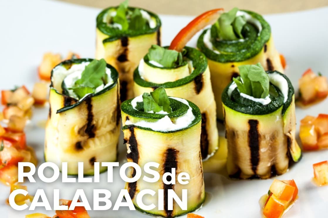 Rollitos de calabacín y salmón