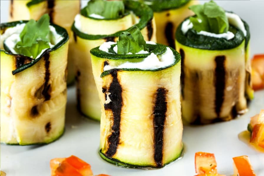 rollitos de calabacín