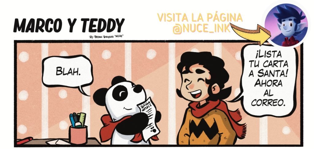 Cómic navideño de Marco y Teddy Buengusteros