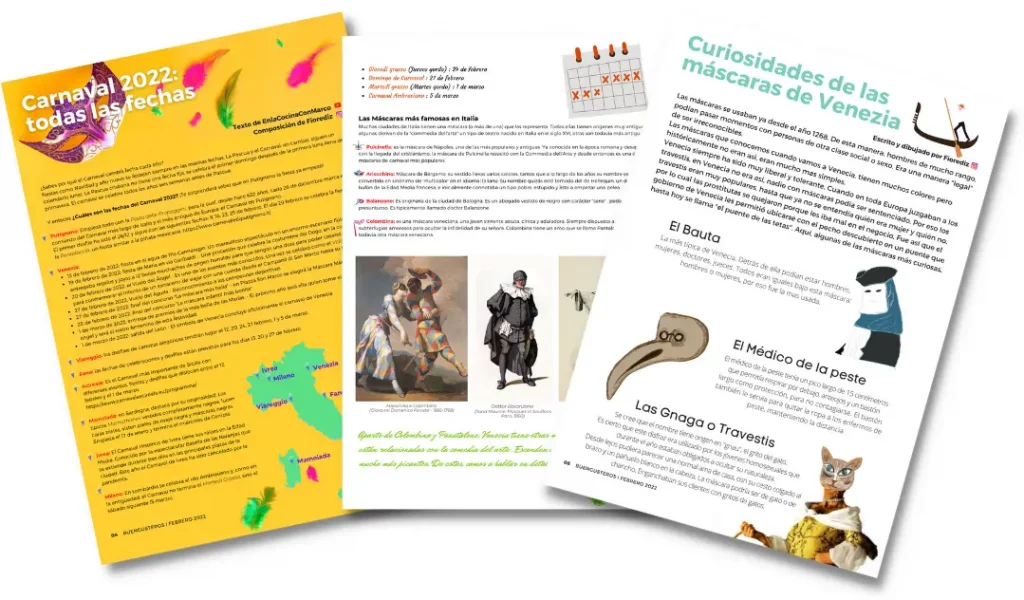 Revista de cocina Buengusteros n 12 febrero 2022 carnaval en Italia