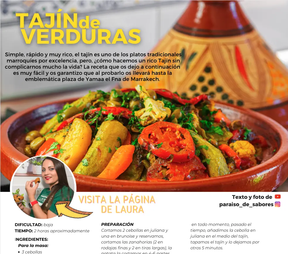 receta de tajin de verduras