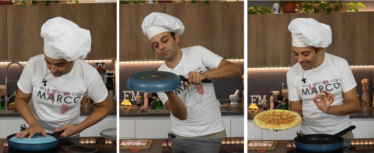 dar vuelta tortilla pasta