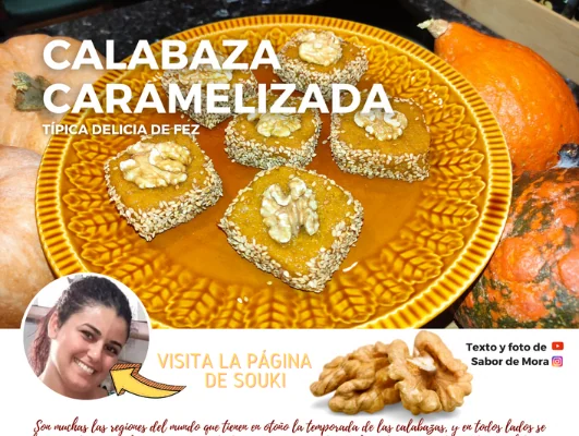 calabaza caramelizada receta marroquí de Fez