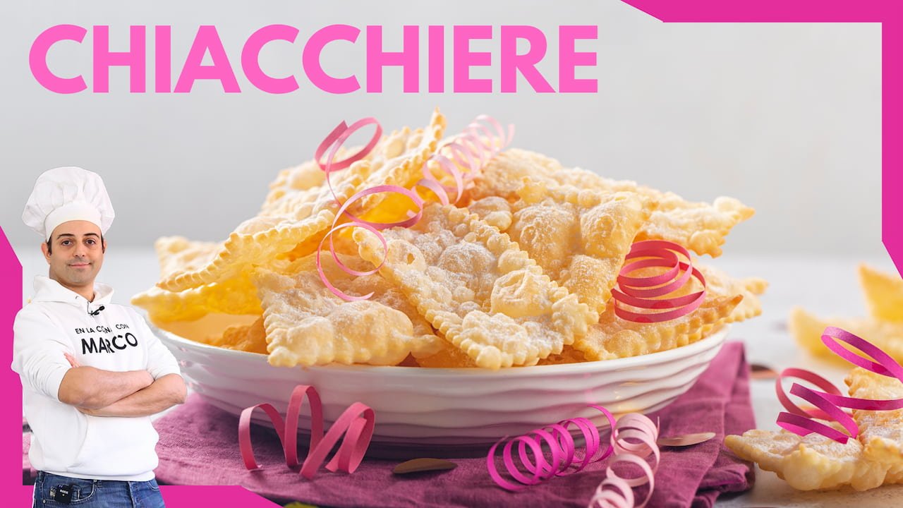 Dulce de carnaval italiano las chiacchiere