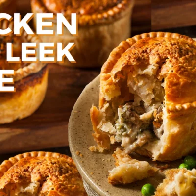 Chicken and leek pie receta español